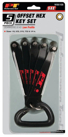 5-PC LOW PROFILE SAE HEX KEY SET