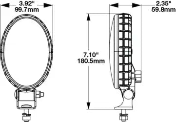 775S-12/48V AMBER-CLEAR WORK LAMP