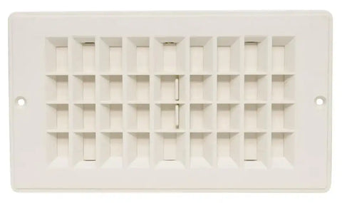 FLOOR REG DAMP 4' WHITE