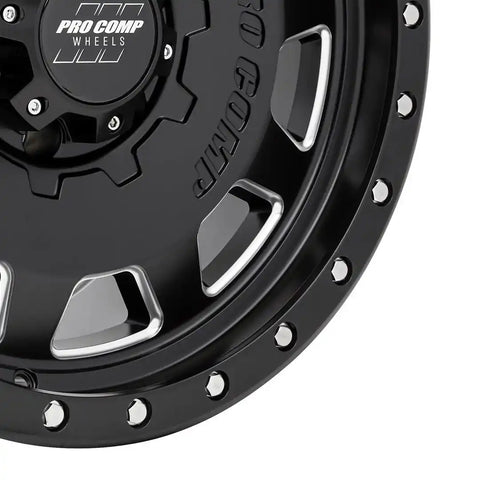17X965.5SATIN BLACK/MILLED2500LBS