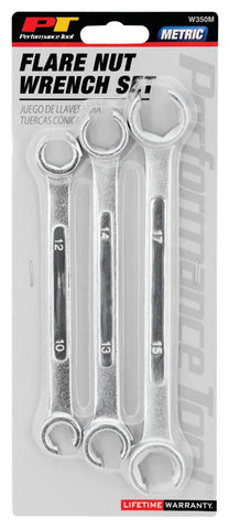 PERFORM TOOL W350M FLARE NUT WRENCH SET