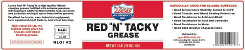 LUCAS OIL 10574 RED 'N' TACKY GREASE/12X1