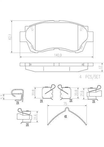 DISC BRAKE PAD SET