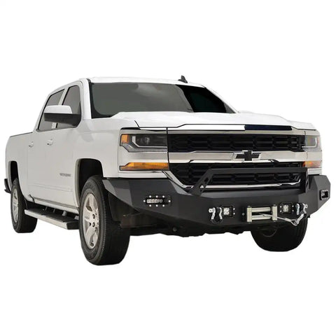 Paramount Automotive 57-0318 - 16-18 Chevy Silverado 1500 LED Front Winch Bumper