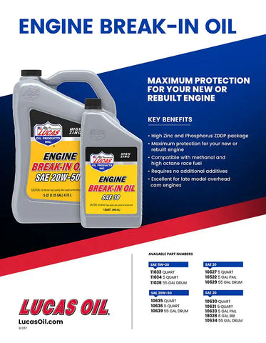 LUCAS OIL 10630 SAE-30 BREAK-IN OIL