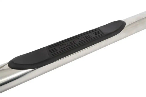 Dee Zee DZ372523 Nerf Bar With Step Pads 3 Inch Round Bent Polished Stainless Ste