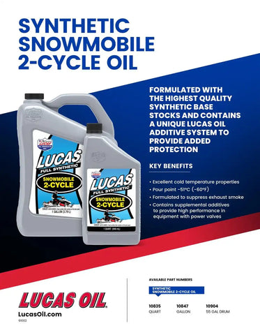 LUCAS OIL 10847 SYNTHEITC SNOWMOBILE OIL