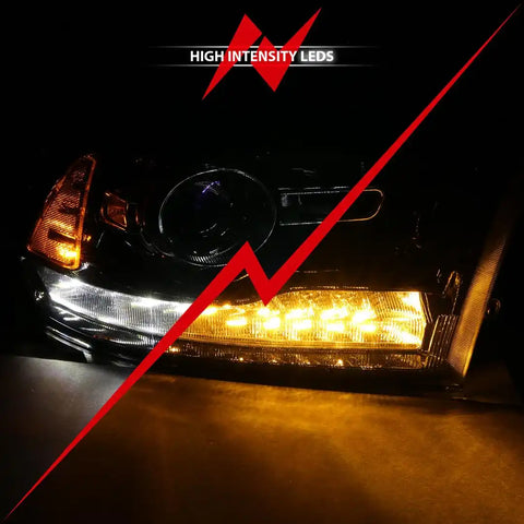 ANZO USA 111439 Headlight Assembly Halogen Bulb Projector Beam With Switchback Ram