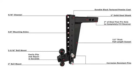 2.0' HEAVY DUTY 14' DROP/RISE