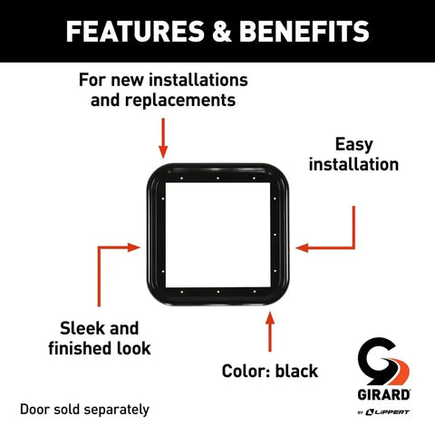 DOOR TRIM RING - BLACK (SMALL DOOR