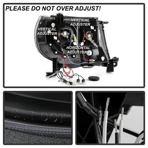 Spyder Automotive 5011916 Headlight Assembly Signature Series Projector Beam With L
