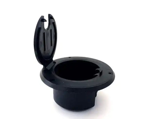 JR PRODUCTS S-23-12-A ROUND CABLE HATCH  30 AMP  BLACK