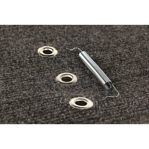 Camco 42925 Entry Step Rug Wrap Around Hook and Spring 18 Inch Width Grey Carpet