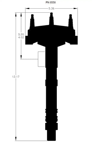 MSD CO. 8558 DISTR TALL BLCK CHV V8 LP
