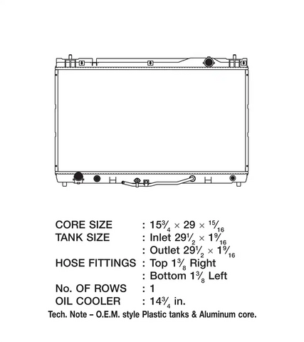 CSF RADIATOR 3145 LEXUS ES 300