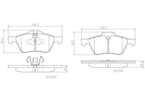 BREMBO P06030N DISC BRAKE PAD SET