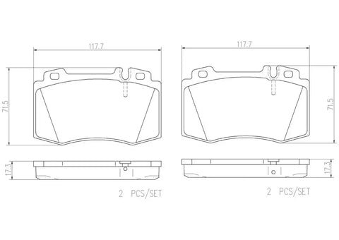 BREMBO P50053N DISC BRAKE PAD SET