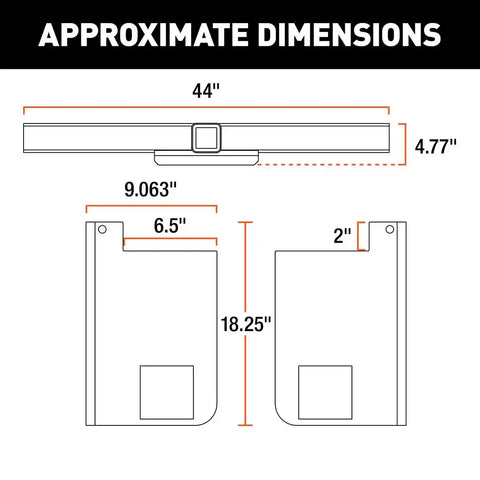 CURT 15928 Class 5 Weld-On Hitch, 2-Inch Receiver, 44-In Frames, 18 Drop