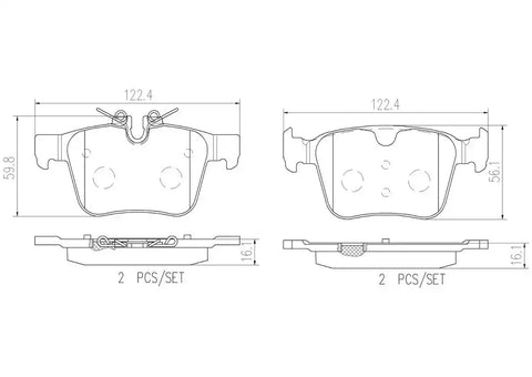 BREMBO P86029N DISC BRAKE PAD SET