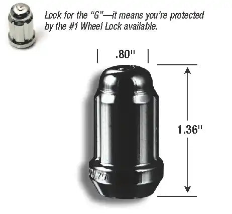 12MM X 1.50BLACK CHROME SET