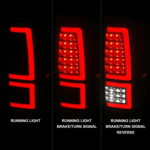 ANZO USA 311436 Tail Light Assembly LED Clear Lens Black Housing Red Brake Light/
