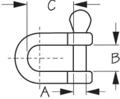 SEA DOG 147006-1 STAINLESS CAST 316 D SHACKLE -