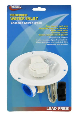 INLET REC MTL LF WHT 1/CD