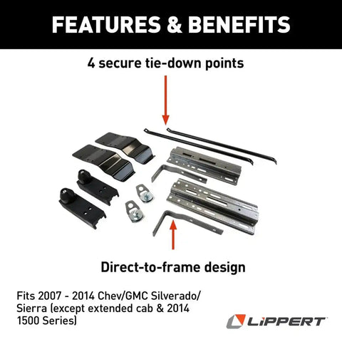 LIPPERT COMP 182905 FRONT MNT TIEDOWN KIT-FT-