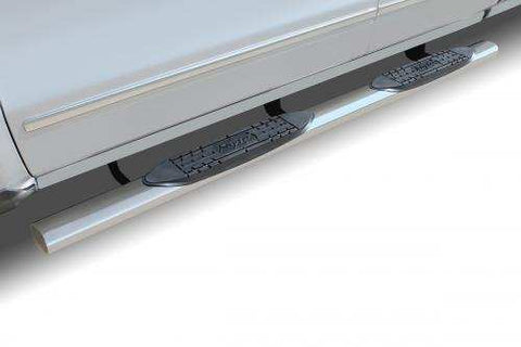 Raptor 0701-0019M - Magnum Oval Step Tubes Stainless Steel 4 in. Cab Mount