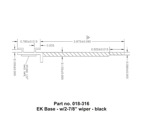 EK SEAL BASE W/WIPER BLAC
