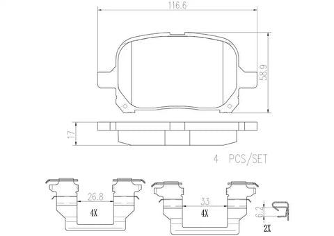 DISC BRAKE PAD SET
