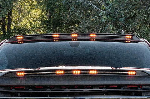 Auto Ventshade (AVS) 698123-GAN - AeroCab Marker Light Color Match with five amber LED lights Silver Metallic