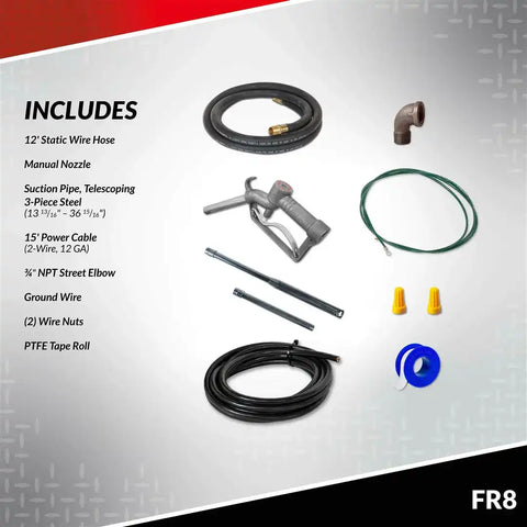FILL RITE FR8 FUEL TRANSFER PUMP--8GPM 12V DC
