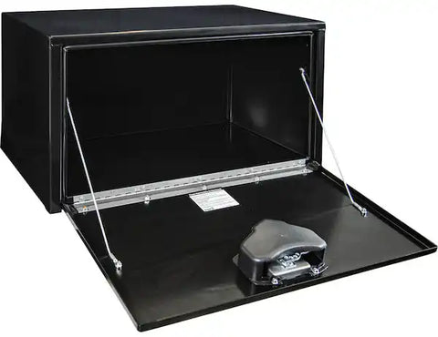 Buyers Products 1702303 Tool Box Underbody 1 Recessed Drop Door Smooth Gloss Bla