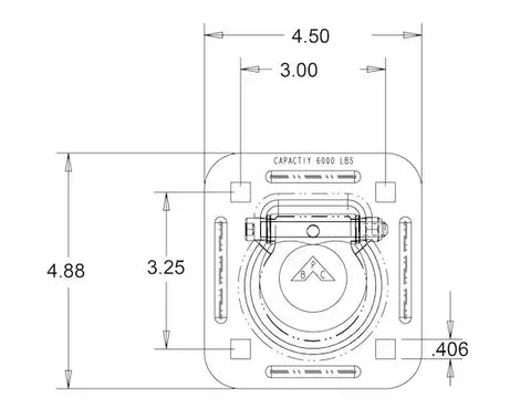 Buyers Products B801AK D-Ring Rope Ring Includes B801A and Steel Backing Plate 801B