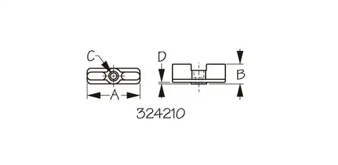 SEA DOG 324210-1 NYLON WINDSHIELD DOUBLE LATCH