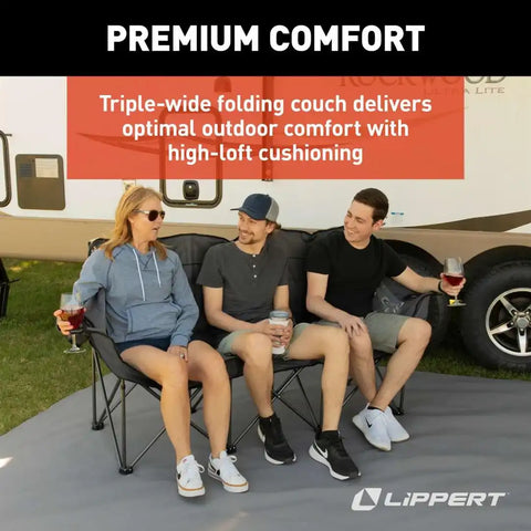 LIPPERT COMP 2022114796 LIPPERT CAMPFIRE FOLDING SOFA DARK