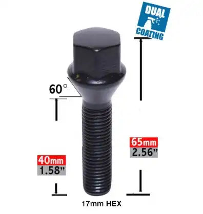 Coyote Wheel Accessories 84K556-40BLK -BLT M17 M14X40(20)BK
