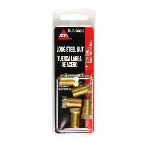 1/4'X 1/4' LG STEEL NUT