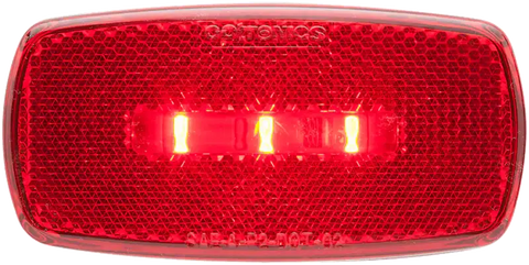 LED MARK LIGHT;OVAL;BLK BSE;RED;