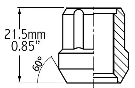 LUG NUT OE 6 SPLINE CAR