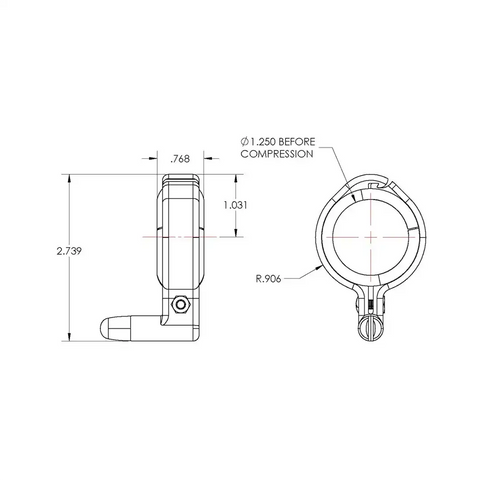 TACO METALS F40-0030BKA-1 LINE CADDY  CLAMP-ON OUTRIGGER BLAC