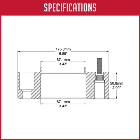 WHL ADPTR 6/135MM-6/135MM 2'HUB CEN
