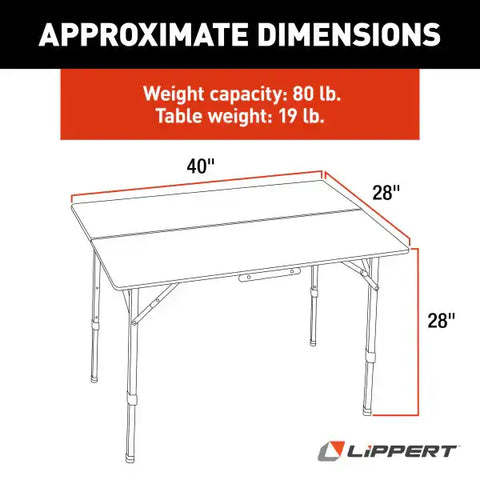 BI-FOLD BAMBOO ADJUSTABLE TABLE