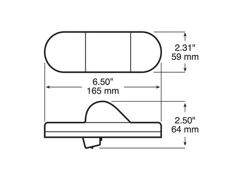 LED MT/SM OVAL 6.5'X2.25'