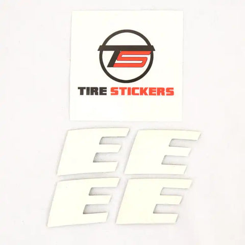 TIRE STICKER 9766020043 LETTER E 4 PACK & FILM