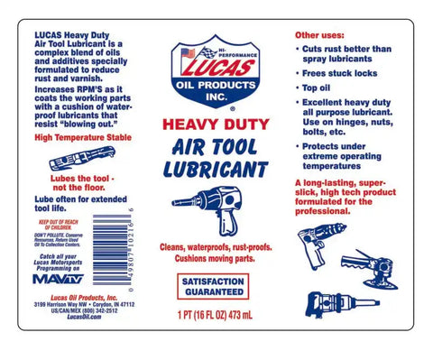 LUCAS OIL 10216 AIR TOOL LUBRICANT/12X1/P