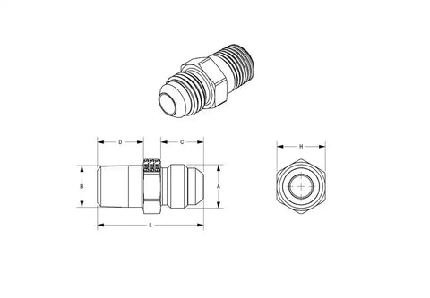 ST #6 TO 1/4 NPT ADPTR EA
