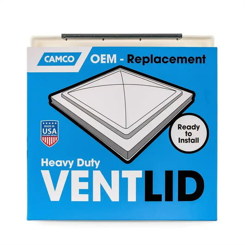 Camco 40185 Roof Vent Lid Roof Vent Lid Display Cardboard Box With 6 White Ventlin