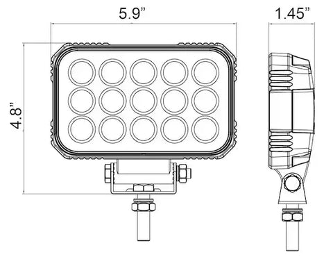 Buyers Products 1492196 Work Light For Use On Work Trucks/ Salt Spreaders/ Utility T
